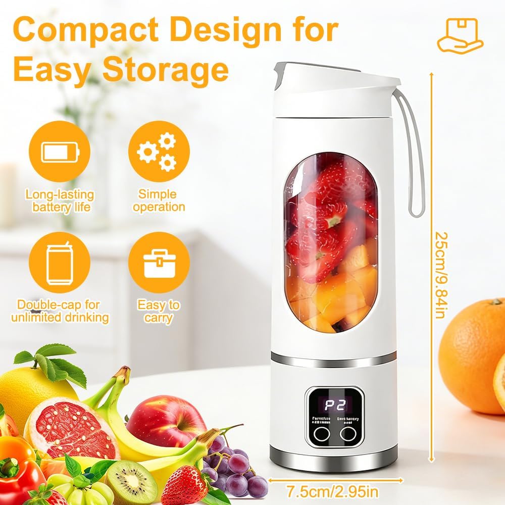 Blender Portable Rechargeable HS-860 – Votre jus frais, partout et à tout moment !
