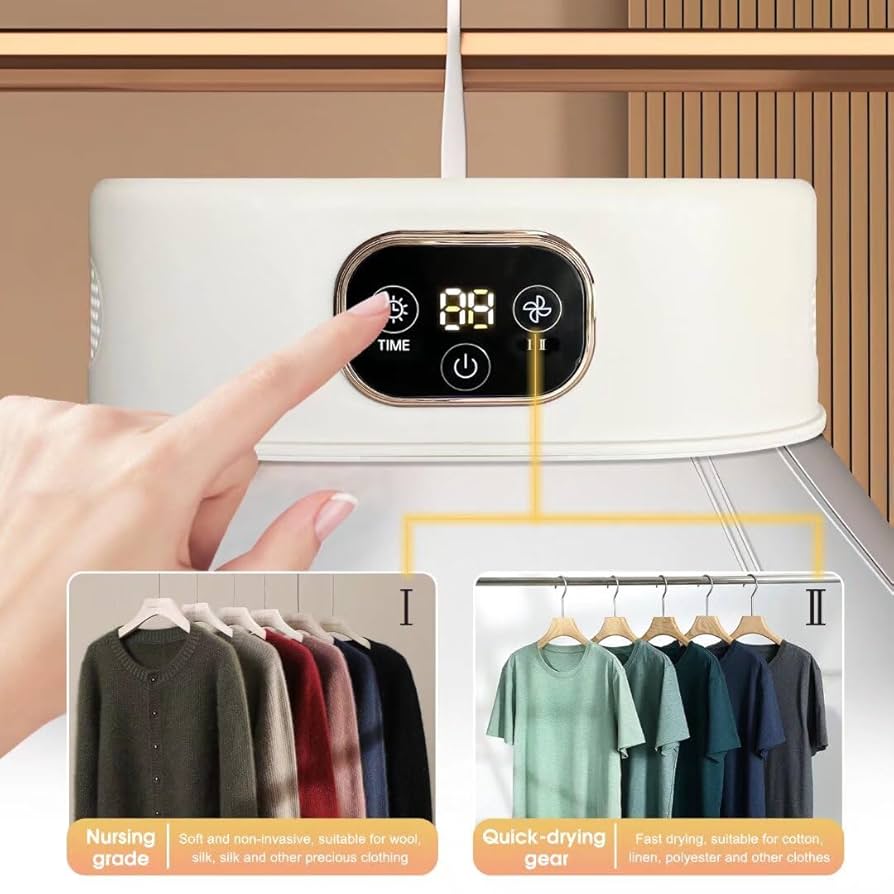 Sèche-Linge Électrique Portable – La Solution Rapide Contre les Vêtements Humides 🌧️