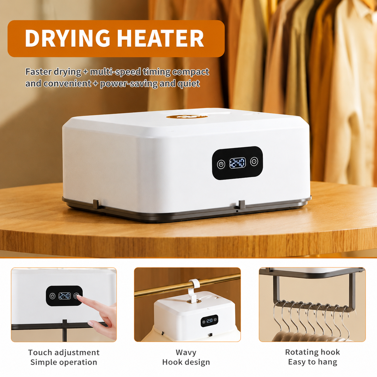 Sèche-Linge Électrique Portable – La Solution Rapide Contre les Vêtements Humides 🌧️